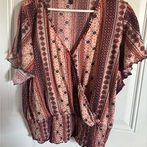 Allison Brittney Multicolor Boho Blouse